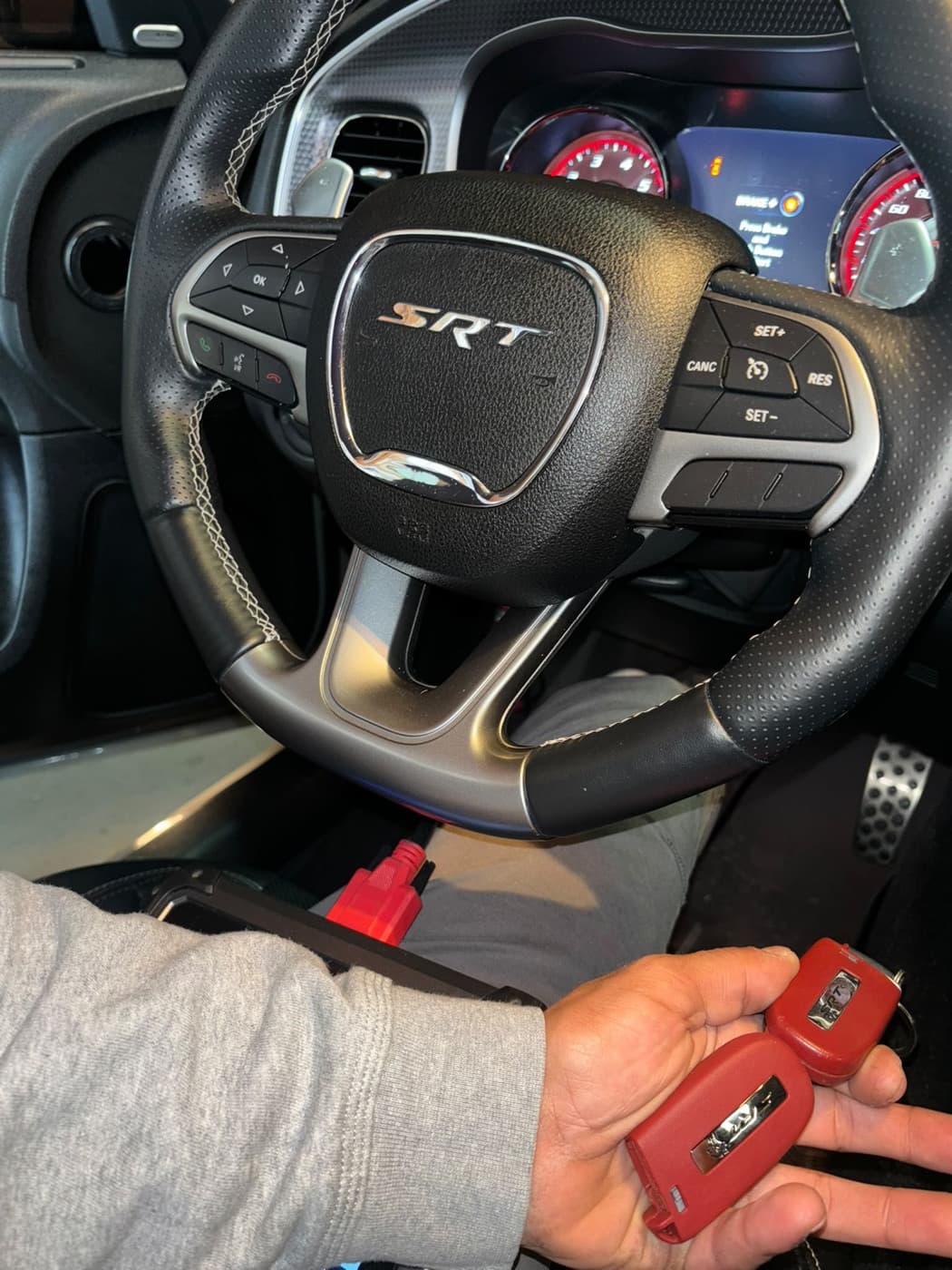 Programming a transponder key inside a car