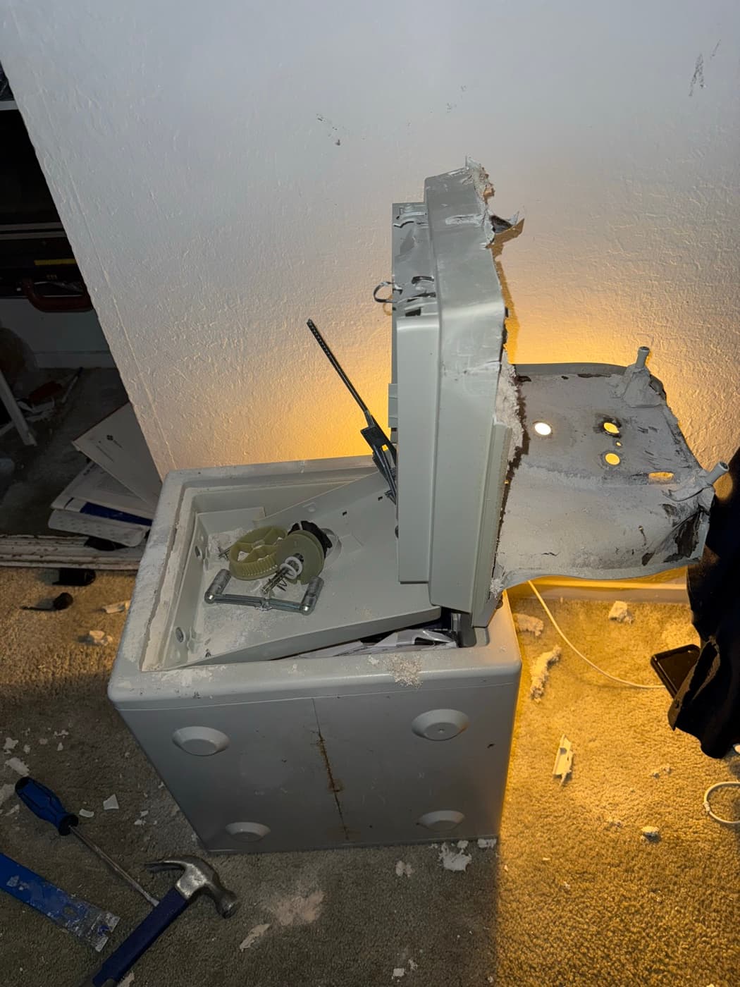 Large safe opened on site